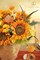 9PCS Artificial Orange Sunflowers – 5.9" Silk Flowers with Stems for Summer Home Decor, DIY Bouquets & Kitchen Centerpieces